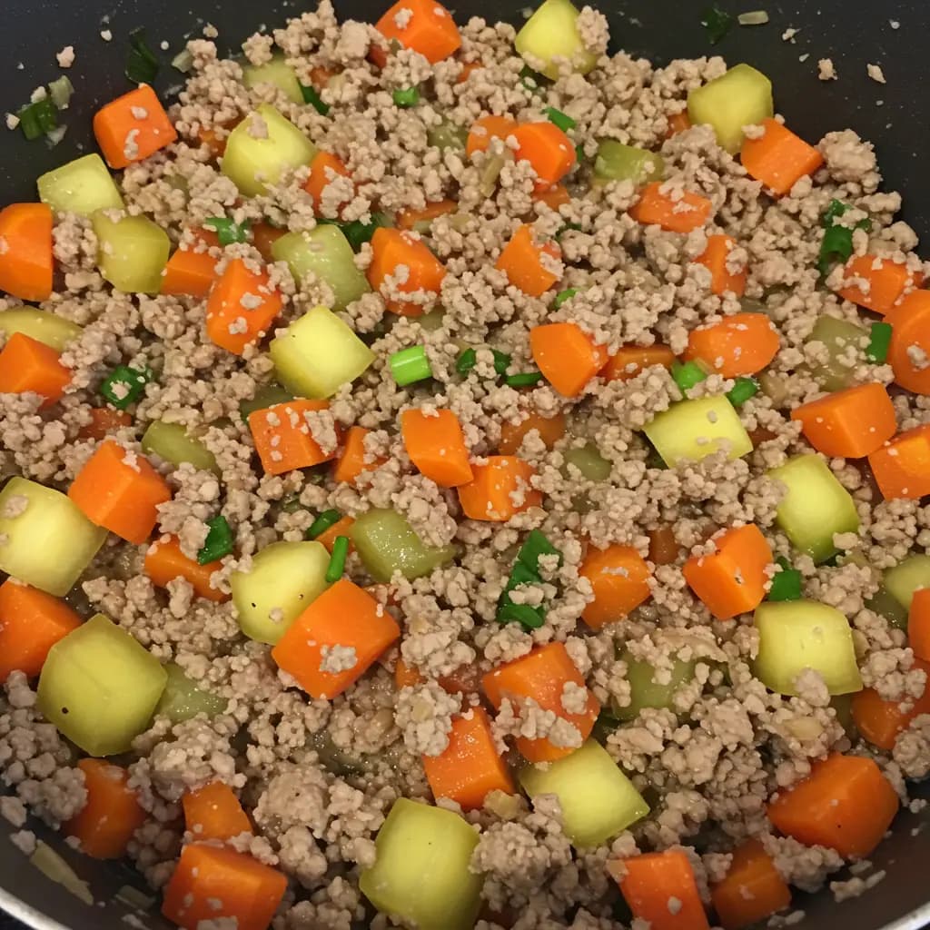 Receita de Carne Moída com Legumes