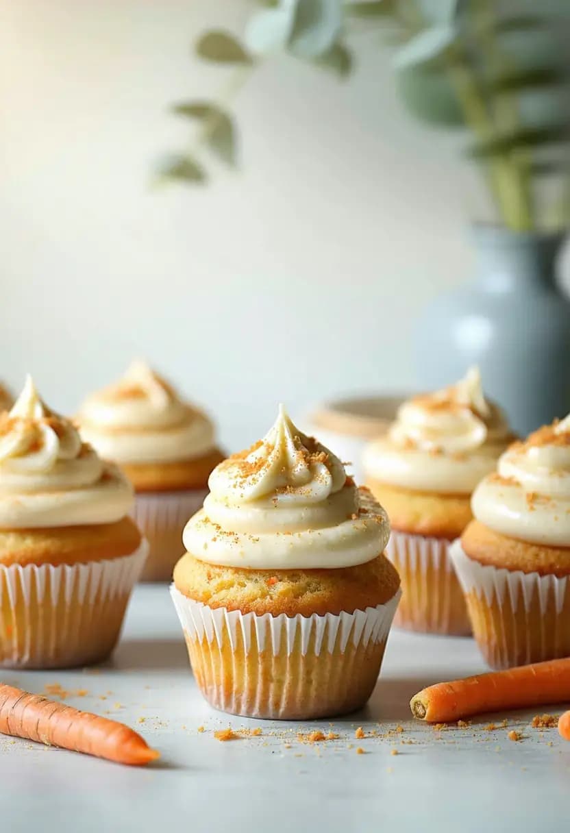 Receita de Cupcakes de Bolo de Cenoura