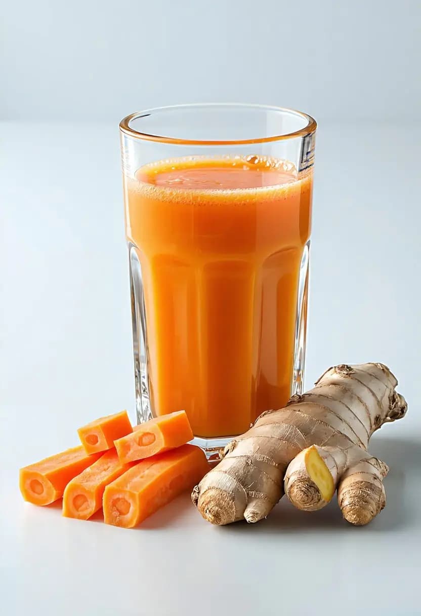 Receita de Suco de Cenoura e Gengibre