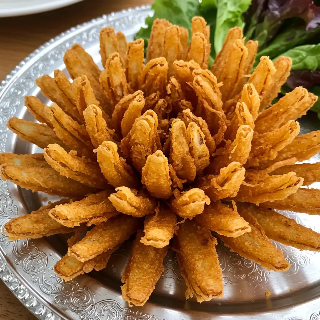 Receita de Cebola Crocante em Flor