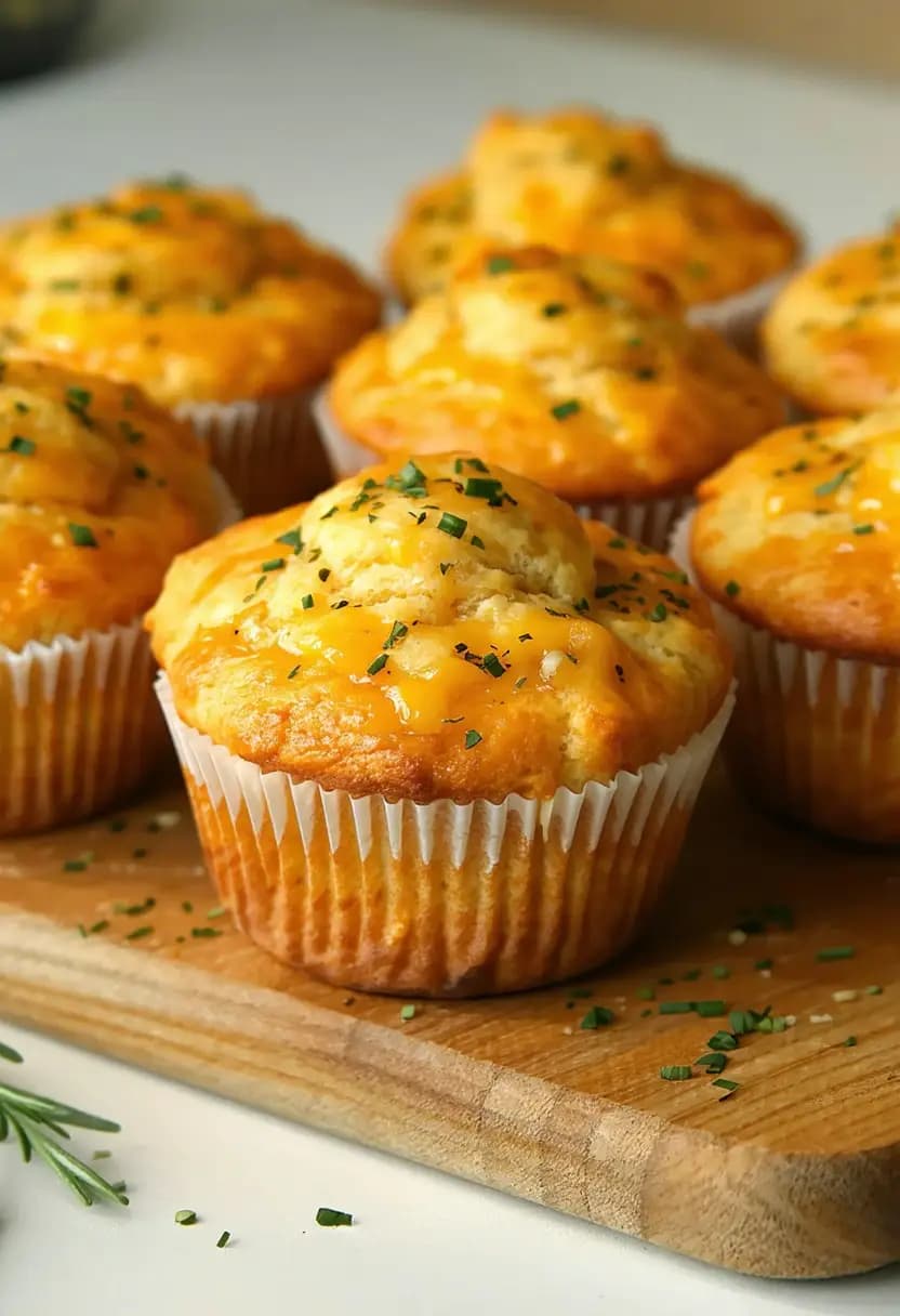 Receita de Muffins de Queijo Cheddar
