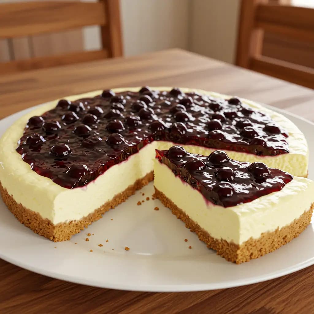 Receita de Cheesecake de amora
