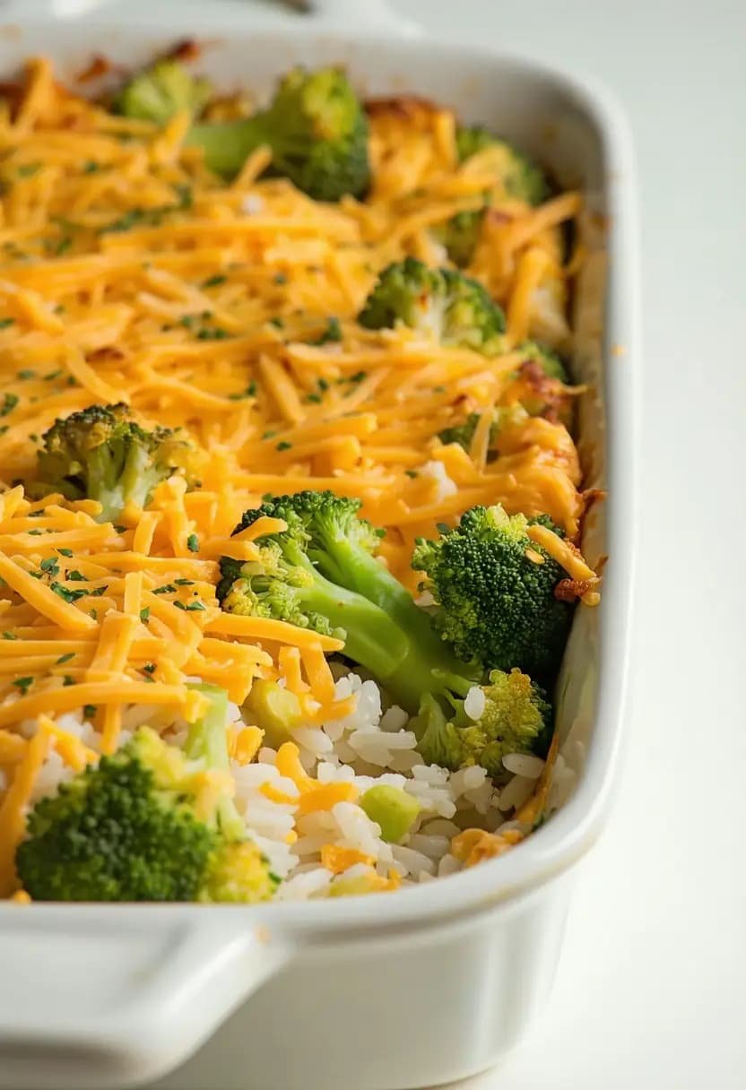 Receita de Casserola de Arroz com Brócolis e Queijo