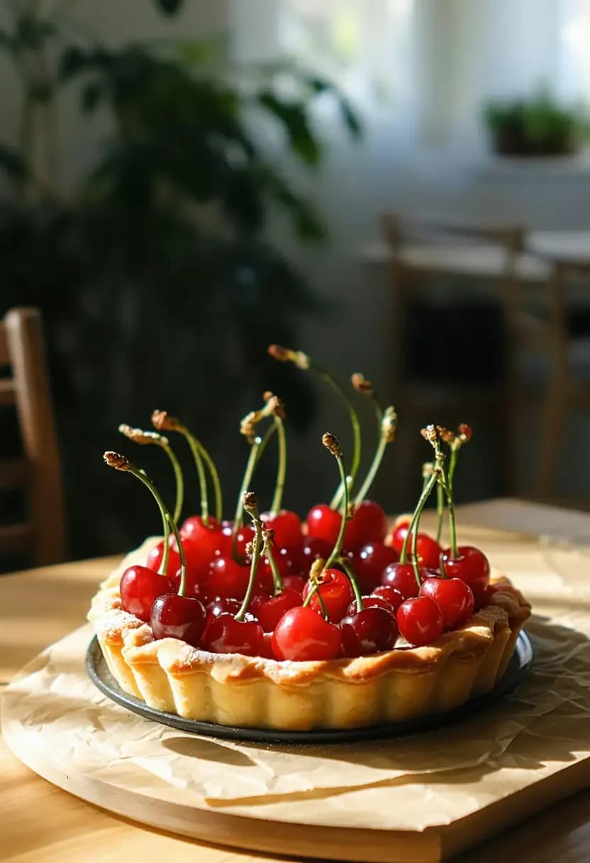 Receita de Torta de Cereja e Amêndoa