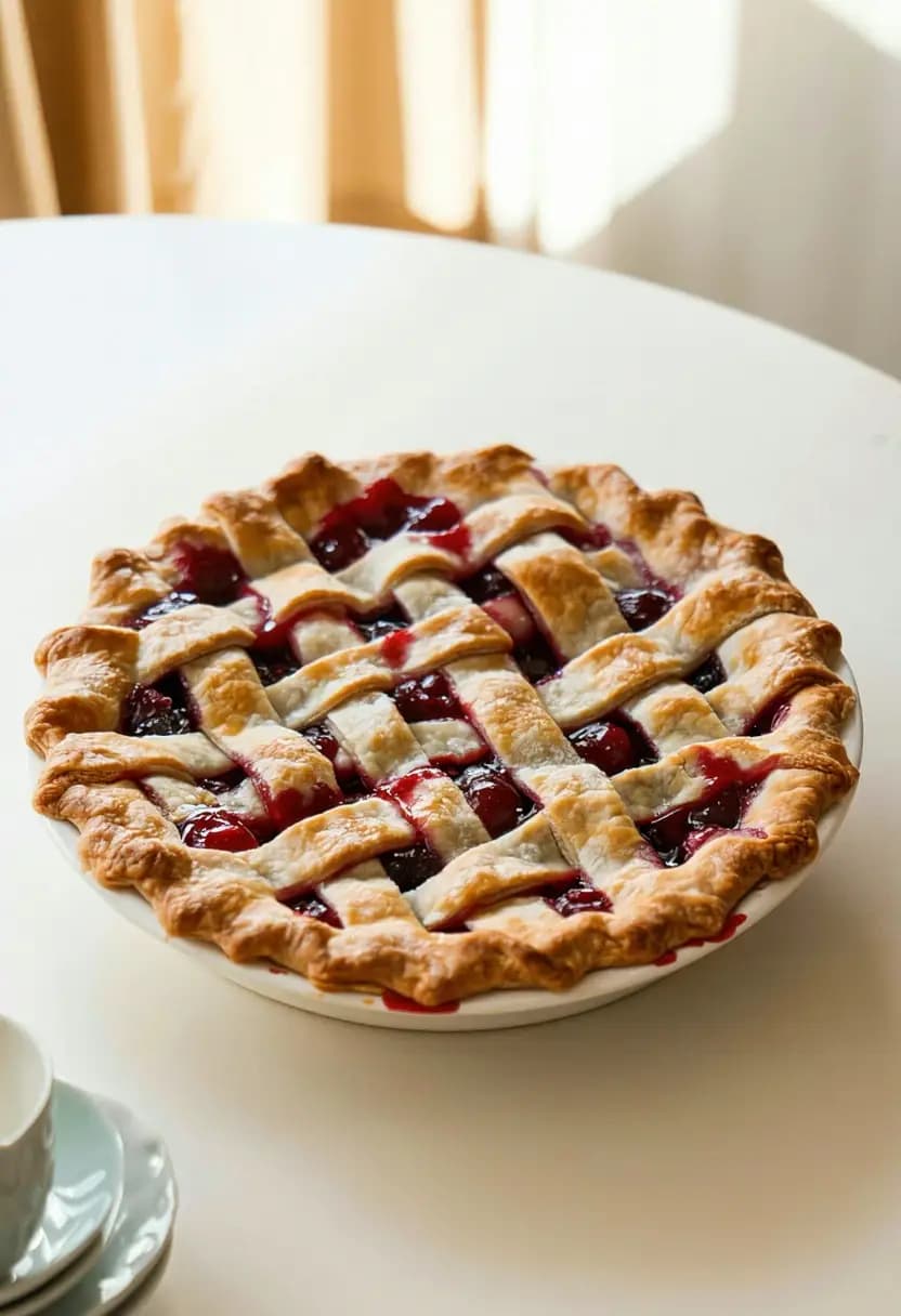 Receita de Torta de Cereja em Tela