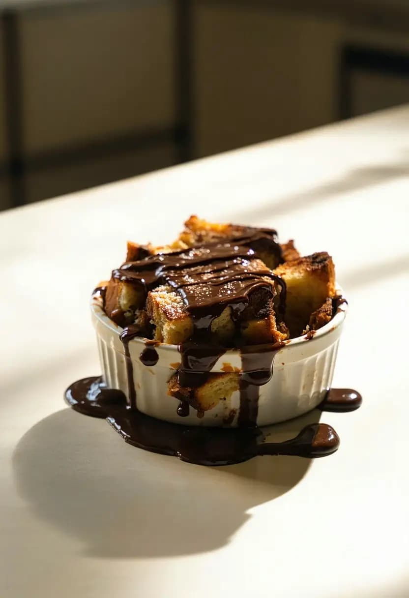 Receita de Pudim de Pão com Chocolate