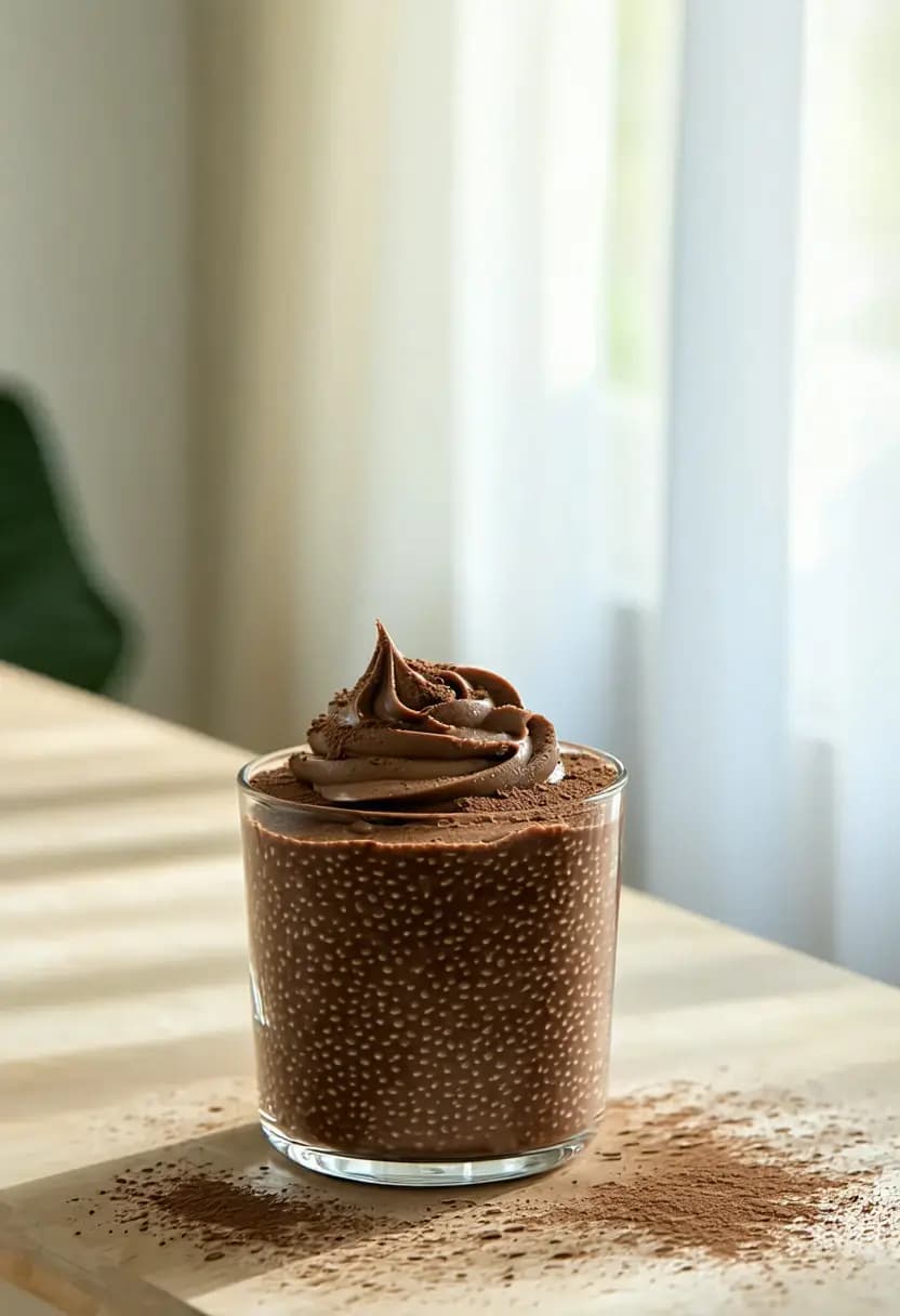 Receita de Pudim de Chia com Chocolate