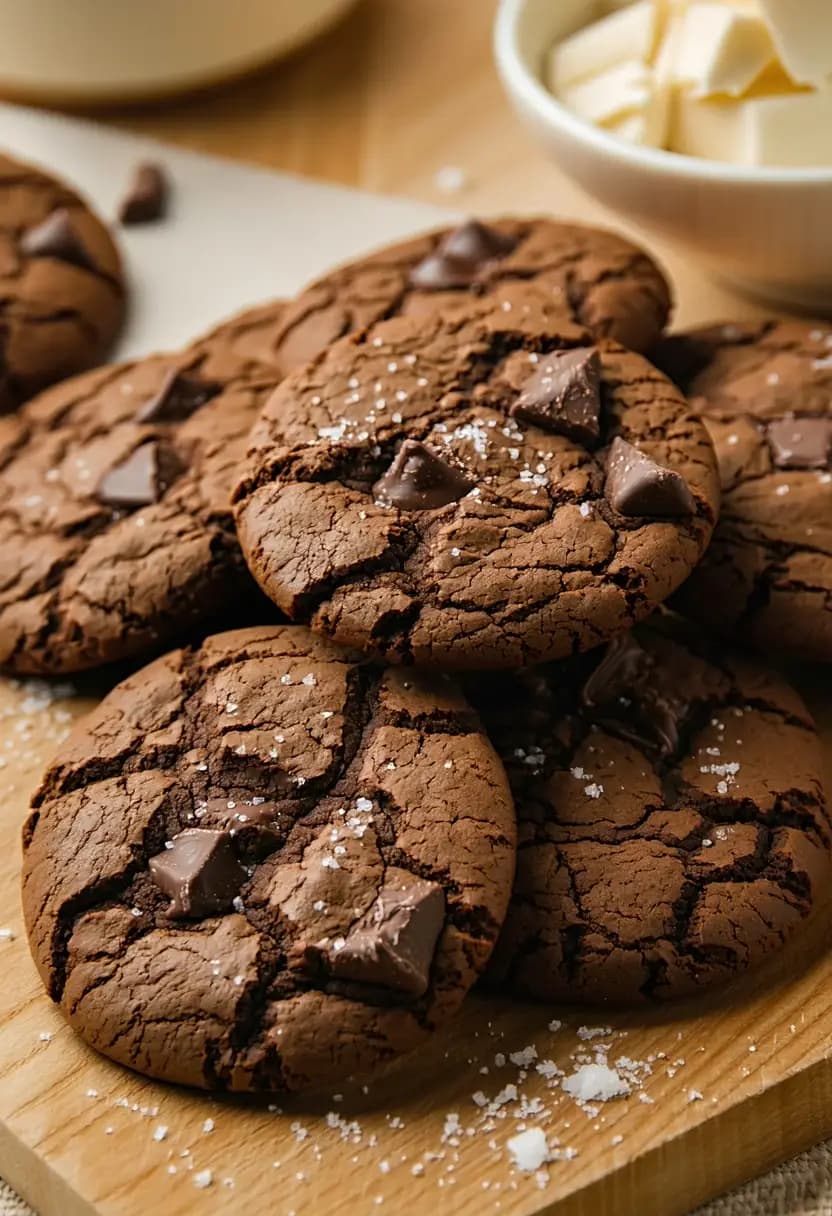 Receita de Biscoitos de Chocolate Crinkle
