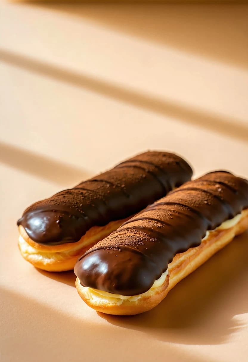 Receita de Eclairs de Chocolate