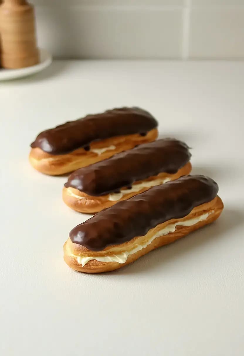 Receita de Éclairs de Chocolate