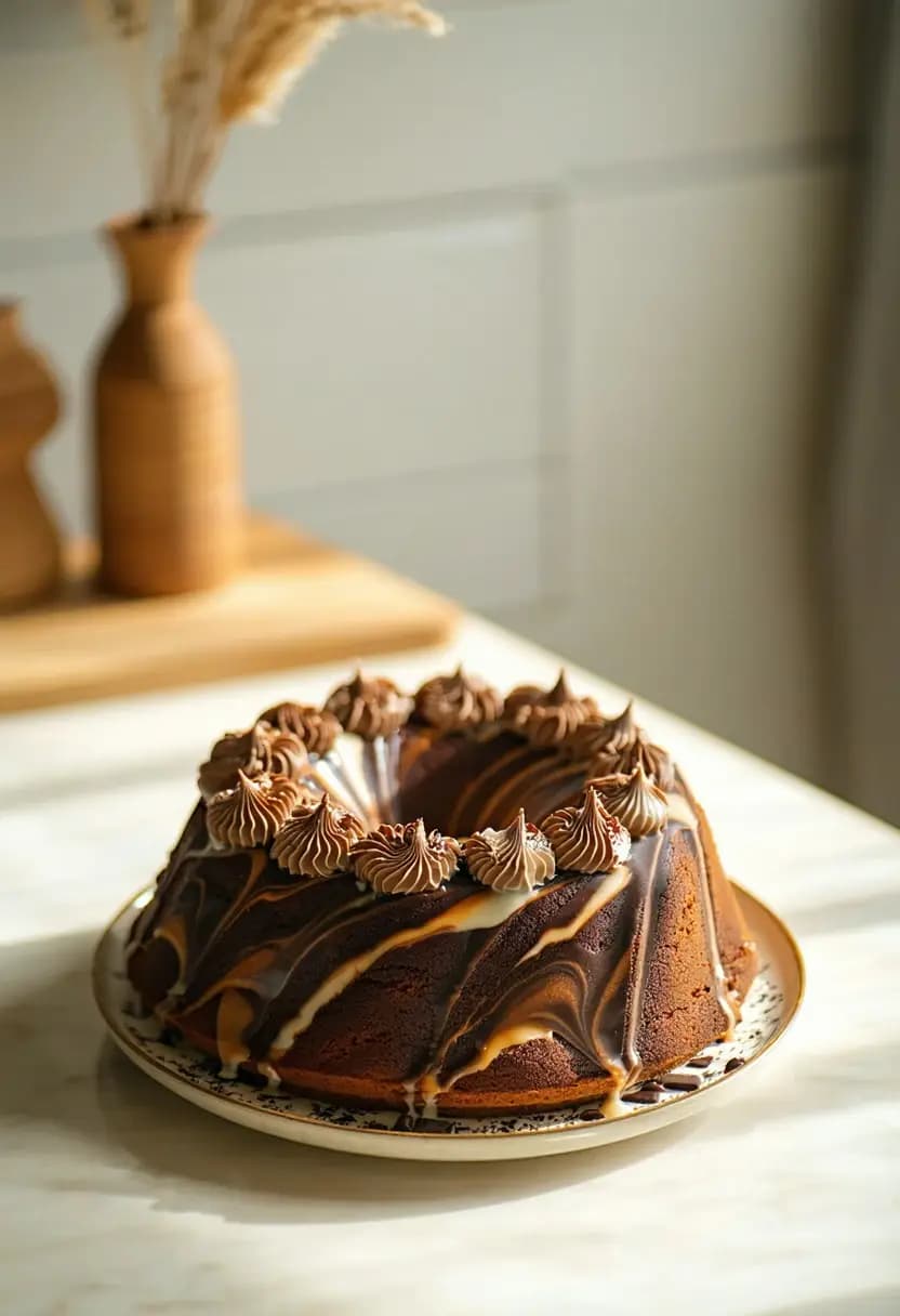 Receita de Bolo Marmorizado de Chocolate