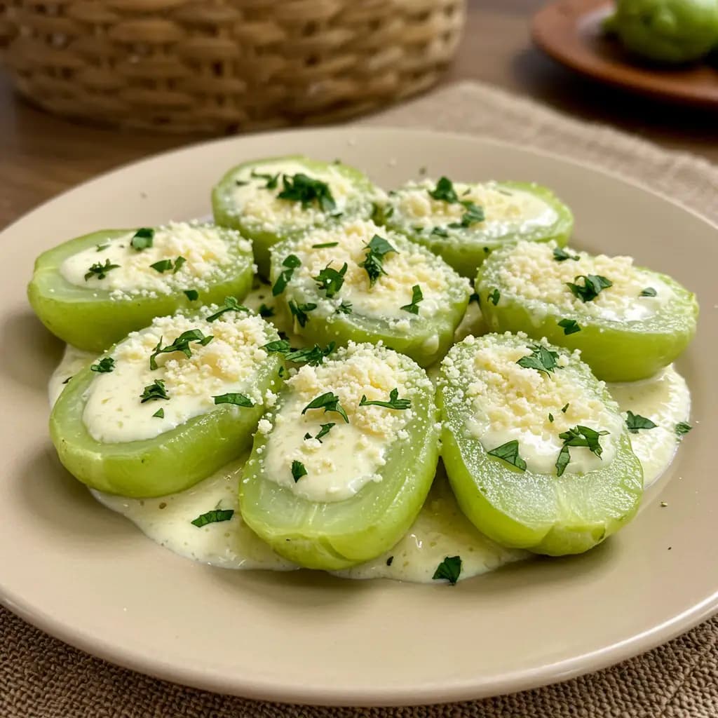 Receita de Chuchu ao molho branco