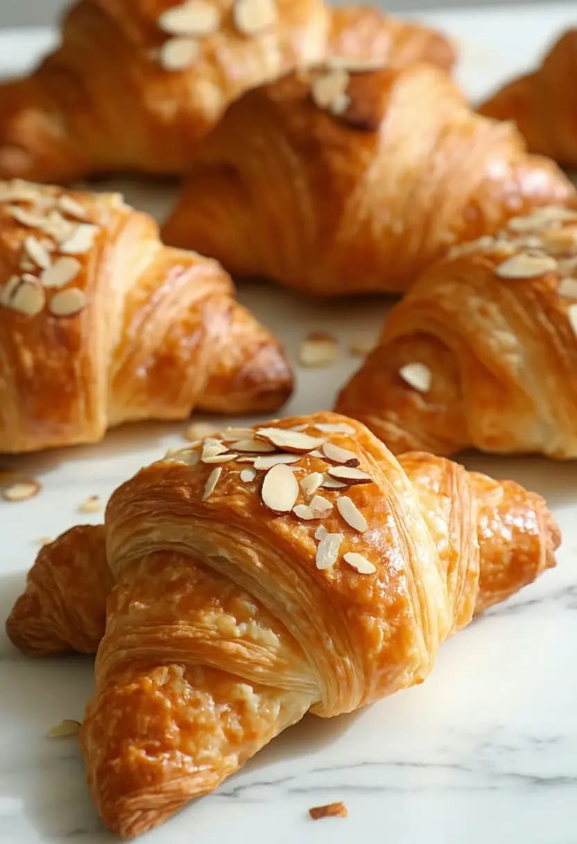 Receita de Croissants de Amêndoas Clássicos
