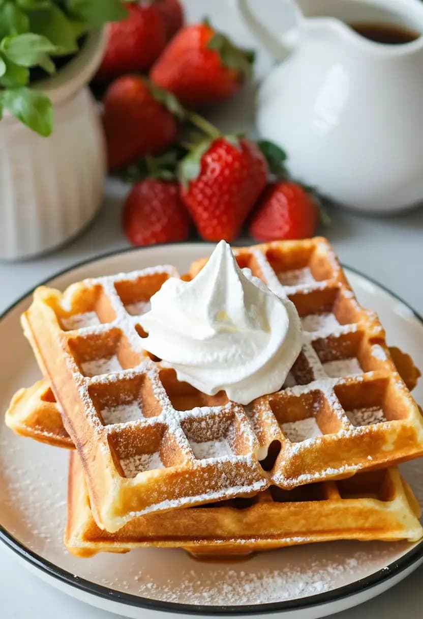 Receita de Waffles Belgas Clássicos