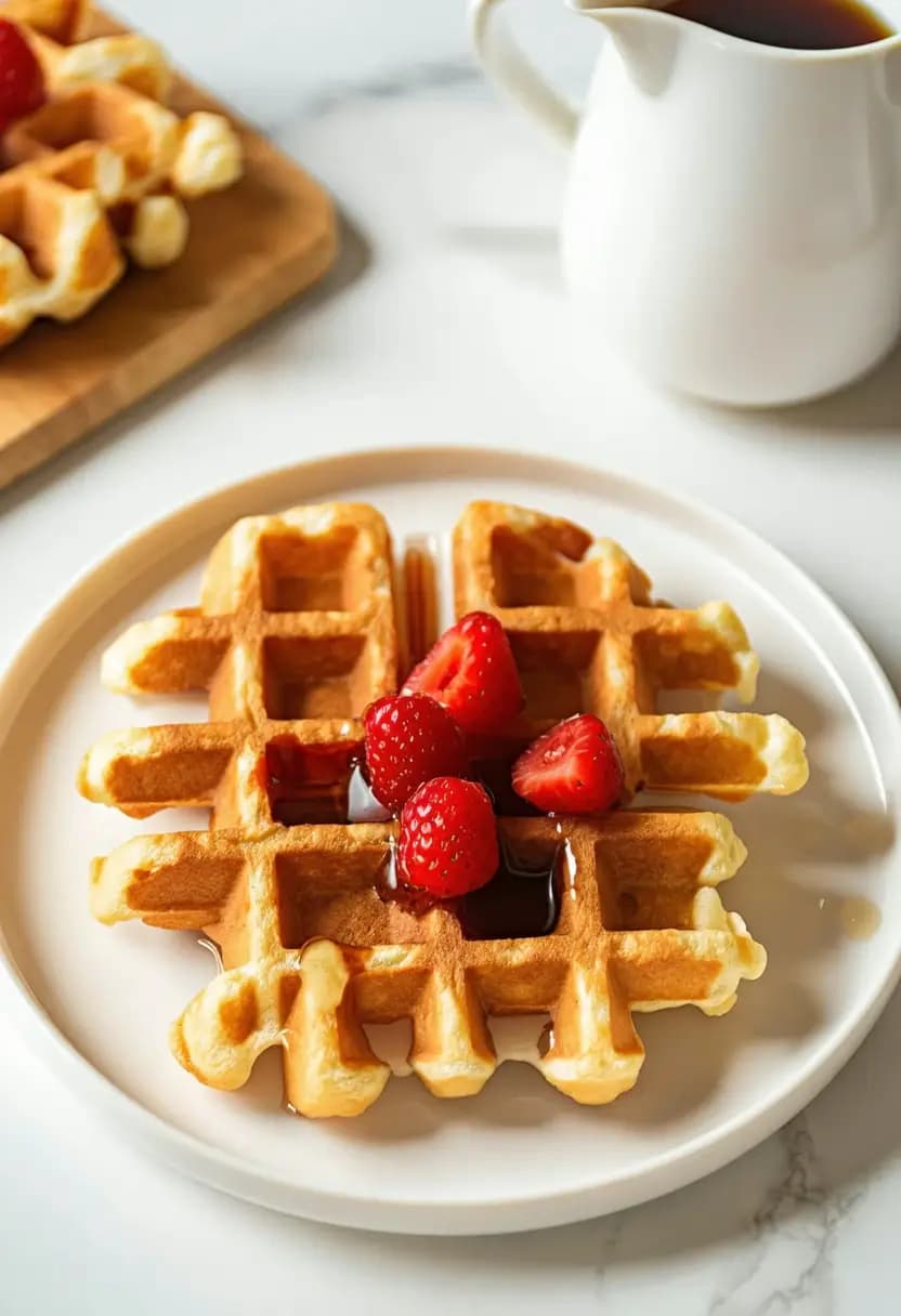 Receita de Waffles Clássicos de Leite Azedo