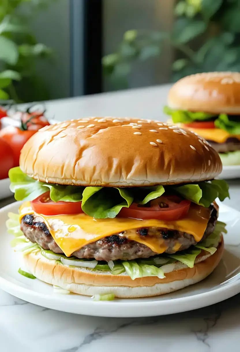 Receita de Cheeseburger Clássico Deluxe