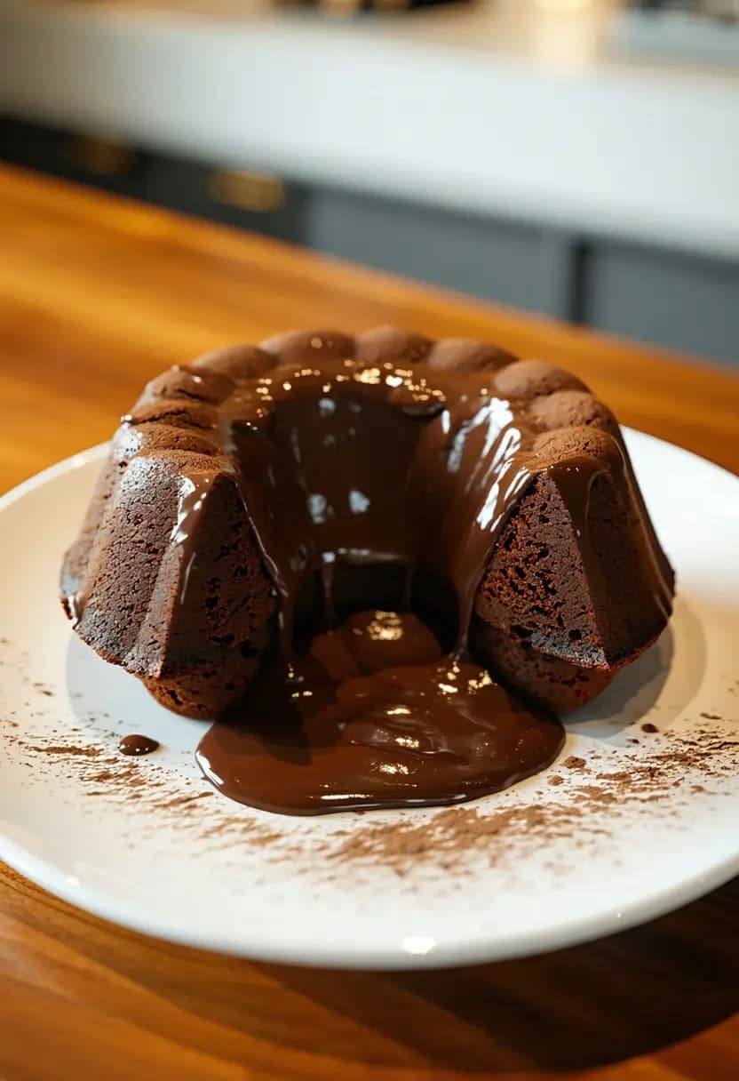 Receita de Bolo de Lava de Chocolate Clássico