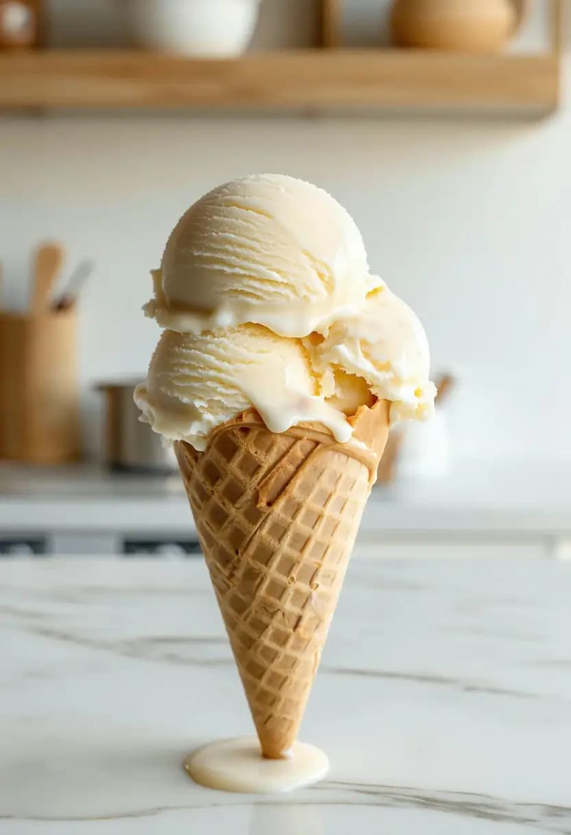 Receita de Sorvete Clássico de Baunilha