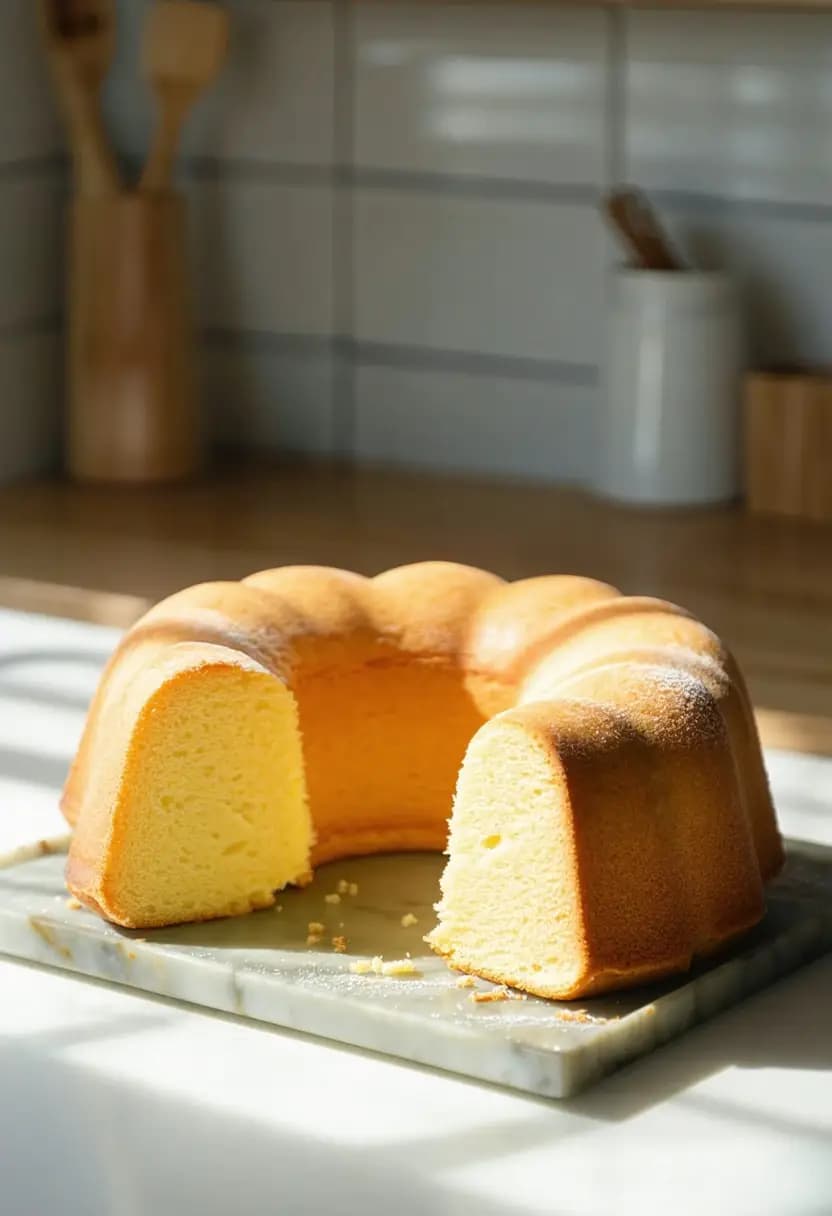 Receita de Bolo Peso de Baunilha Clássico