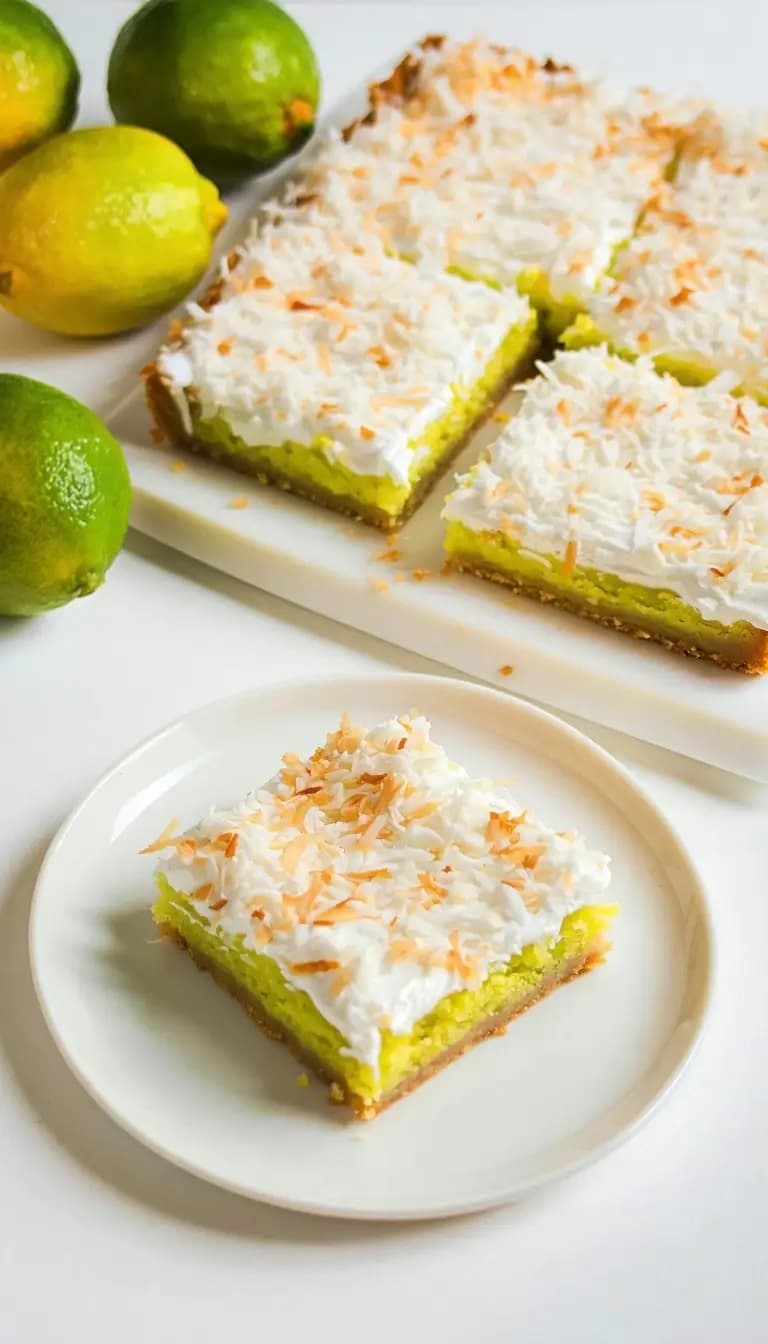Receita de Barras de Lima e Coco
