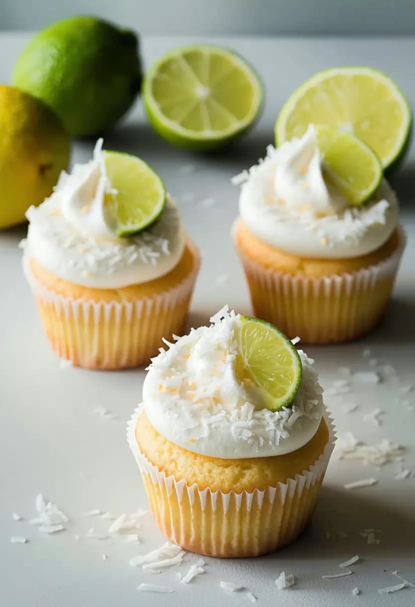 Receita de Cupcakes de Coco e Limão
