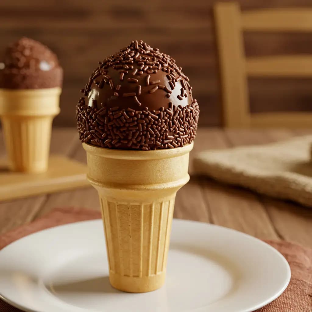 Receita de Cone trufado
