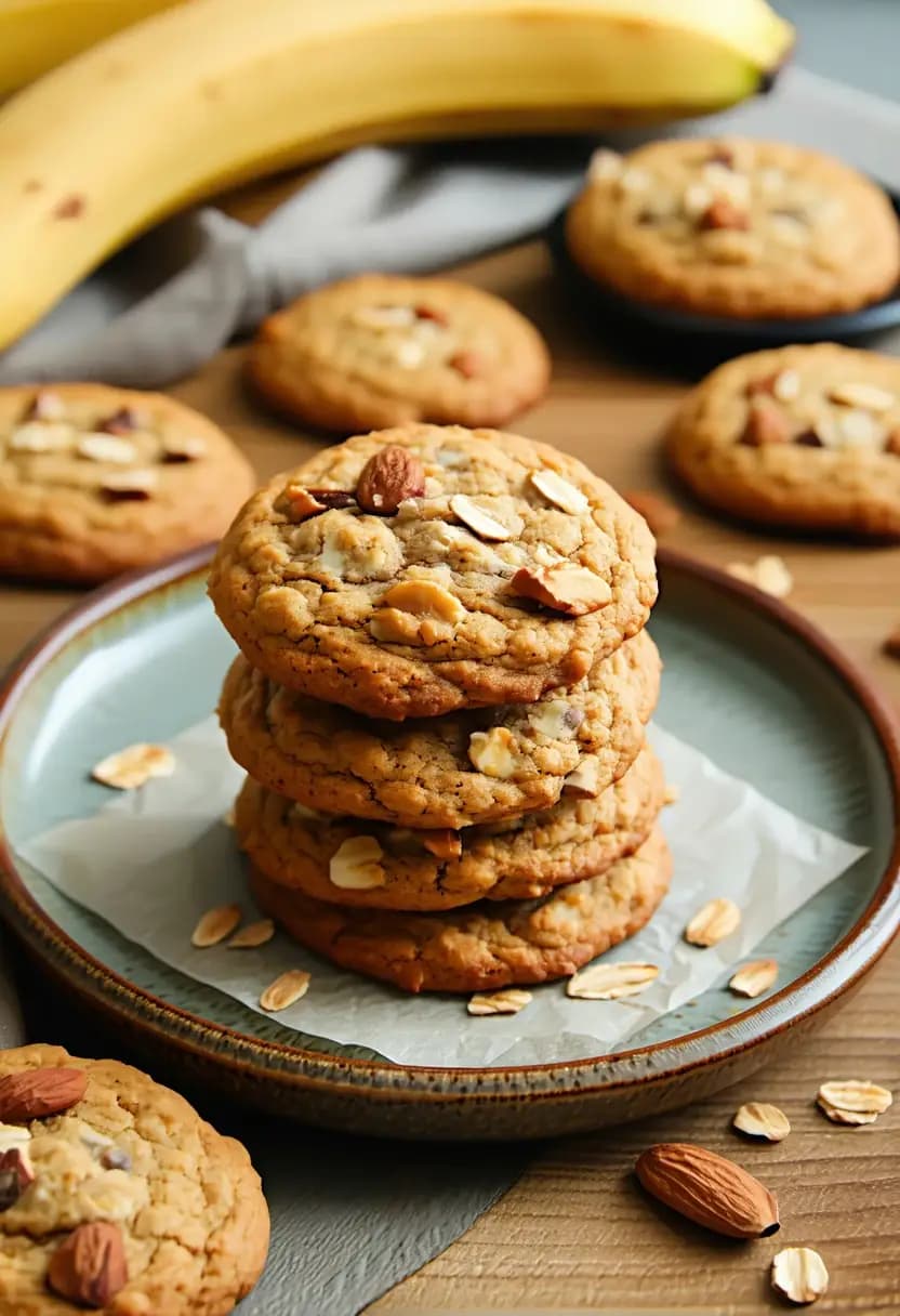 Receita de Cookies de Aveia e Banana