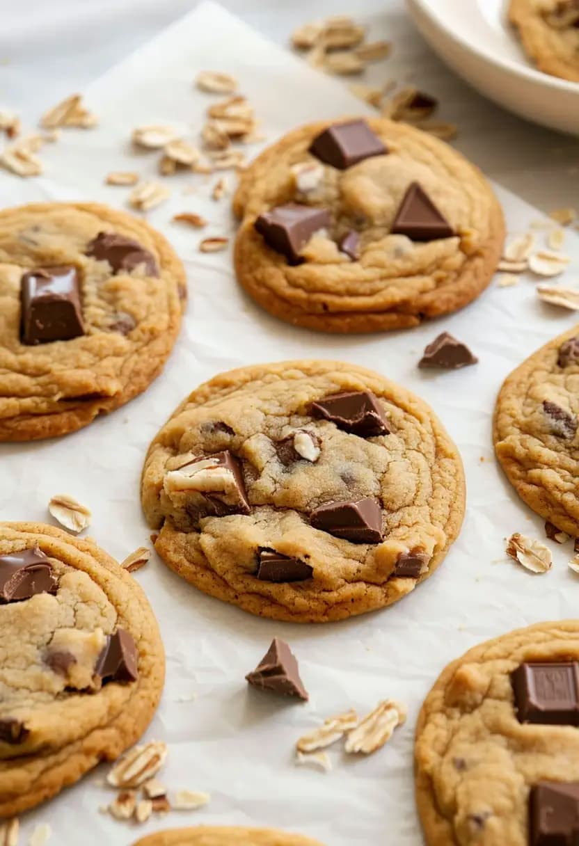 Receita de Cookies de Aveia e Chocolate