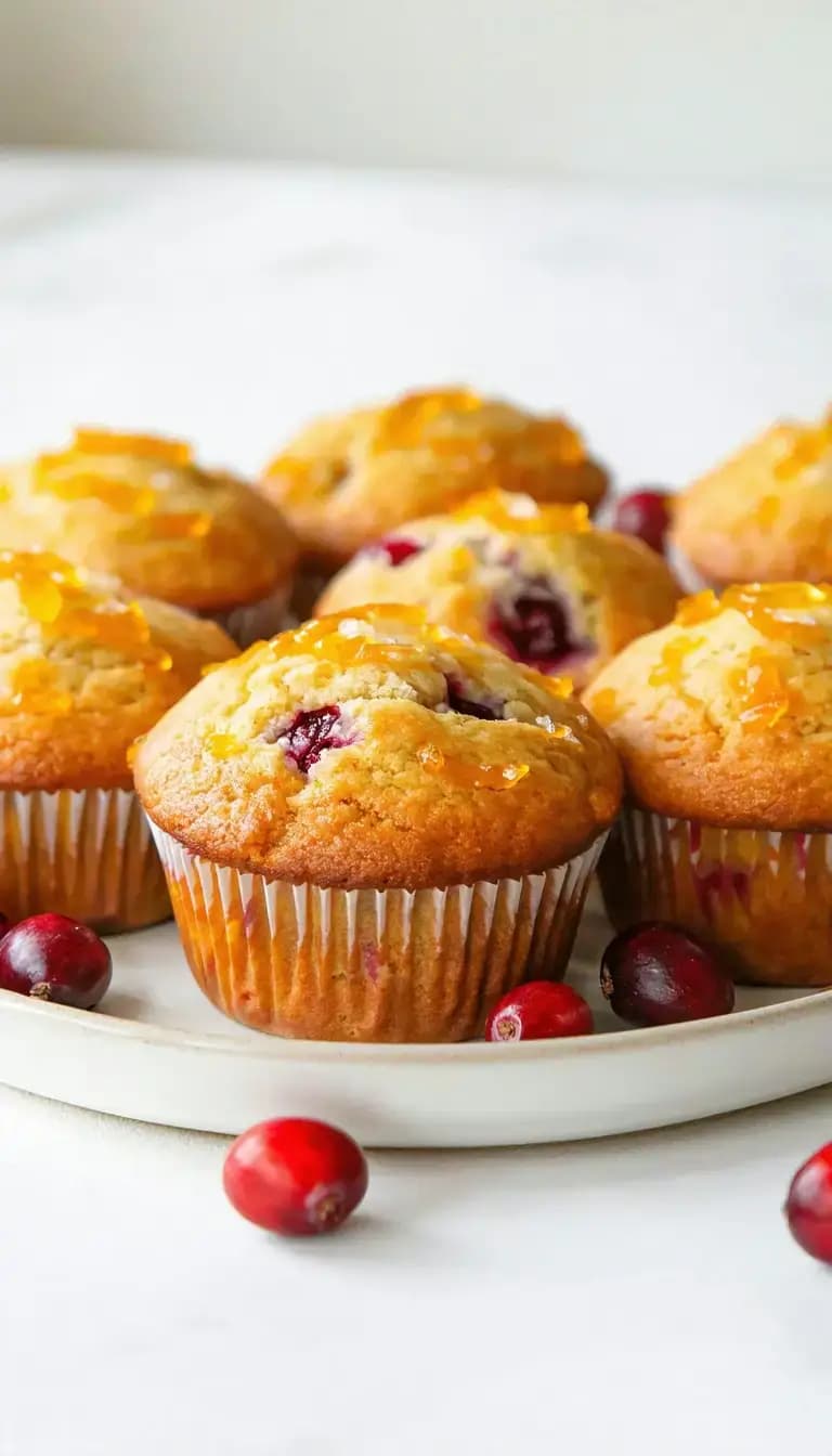 Receita de Muffins de Cranberry e Laranja