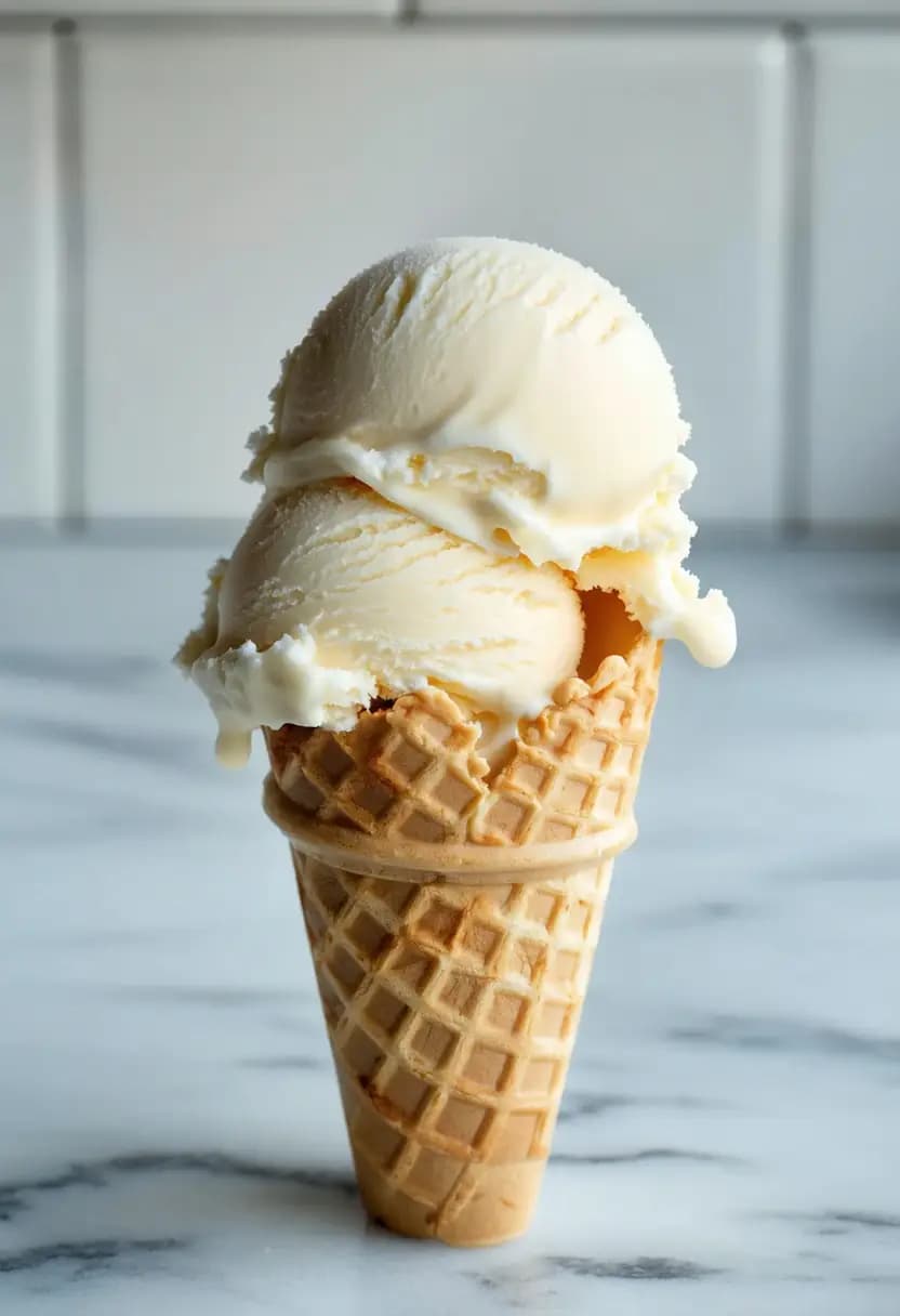 Receita de Sorvete Cremoso de Baunilha