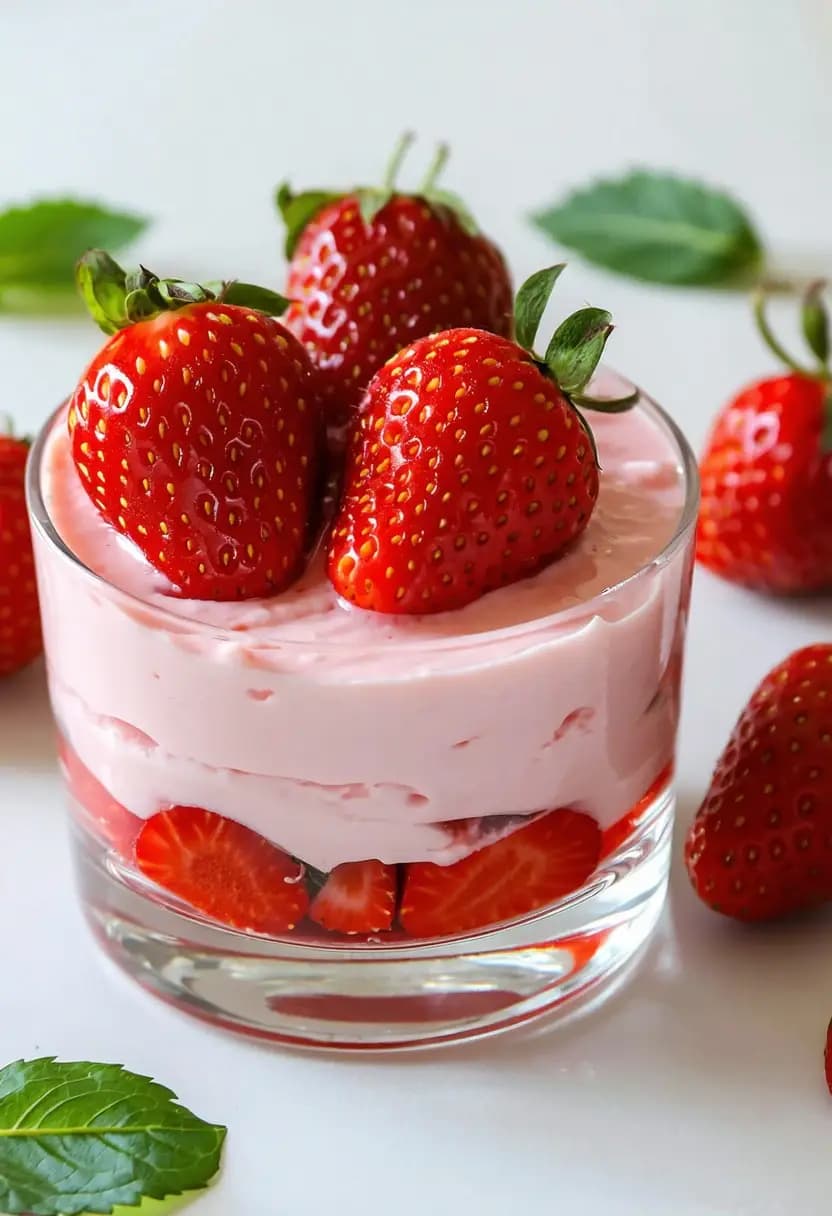 Receita de Creme de Morango Caseiro