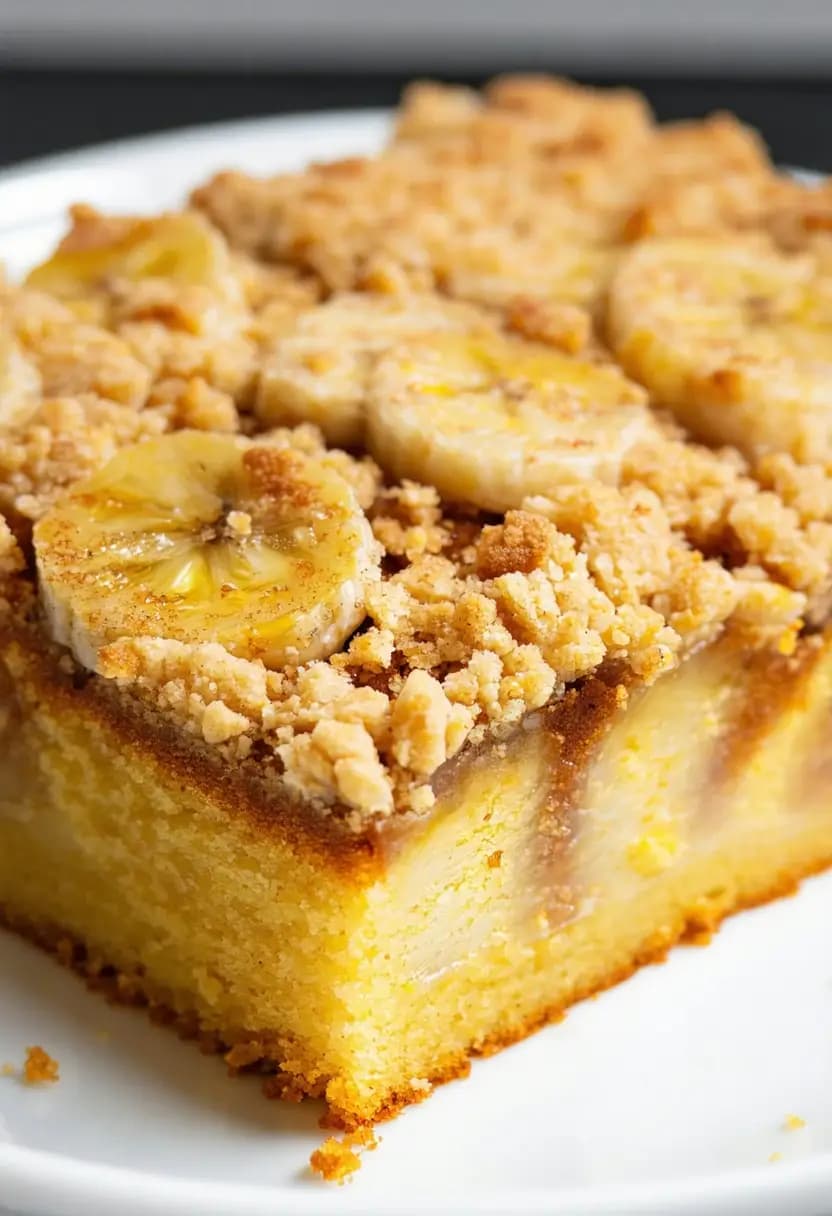 Receita de Cuca de Farofa de Banana