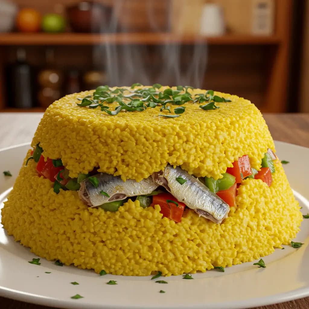 Receita de Cuscuz de sardinha