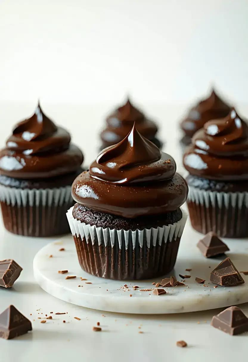 Receita de Cupcakes de Chocolate Amargo