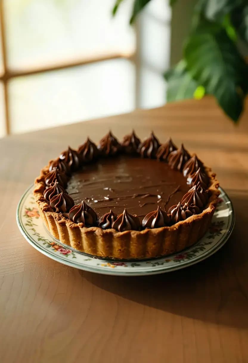 Receita de Tarte de Chocolate Decadente