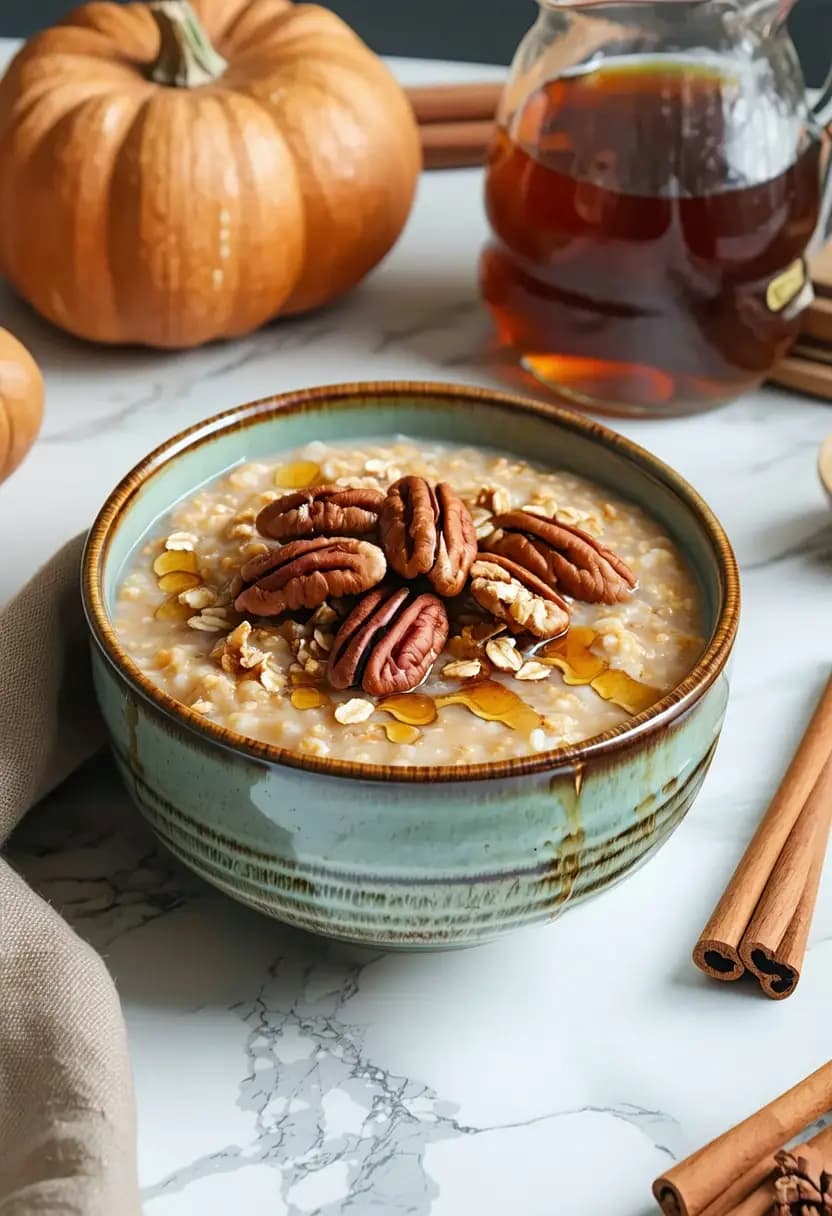 Receita de Deliciosa Mingau de Aveia com Maple e Nozes