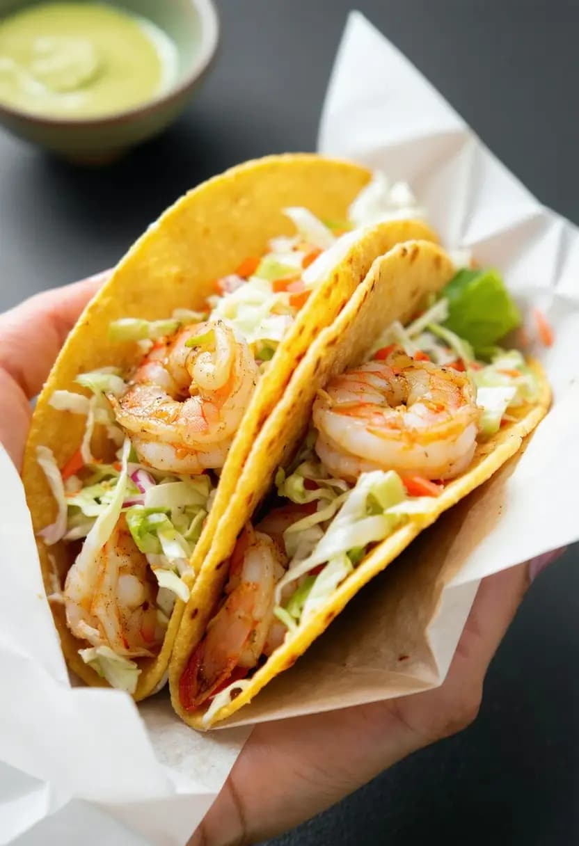 Receita de Tacos de Camarão Fáceis