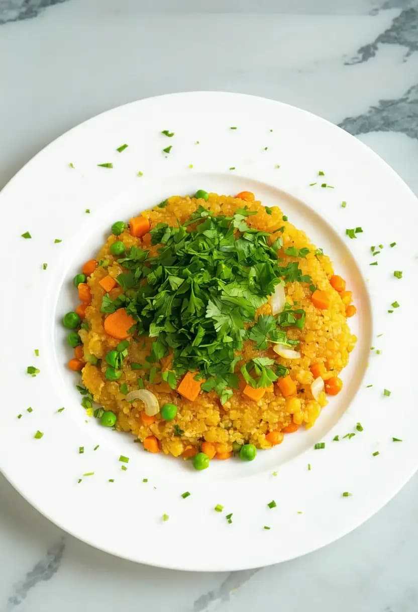 Receita de Farofa d'água com legumes
