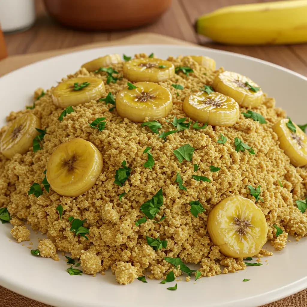 Receita de Farofa de banana