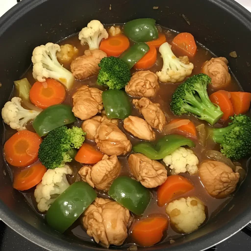 Receita de Frango Xadrez à Elena