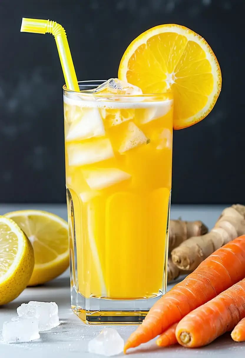 Receita de Suco Fresco de Laranja e Cenoura