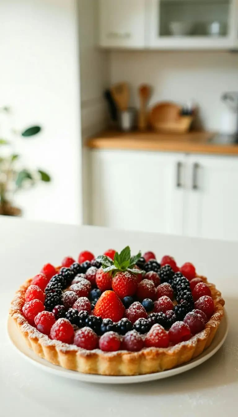 Receita de Torta Fruta Misturada com Frutas Vermelhas