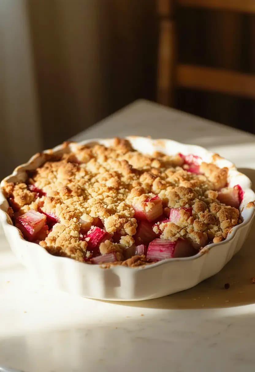 Receita de Crumble de Rabarbora Frutado