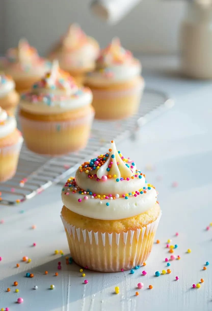 Receita de Cupcakes Funfetti