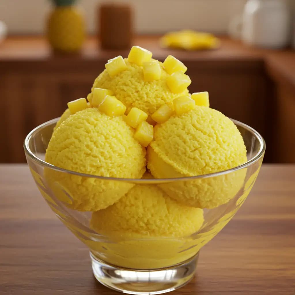 Receita de Gelado de abacaxi