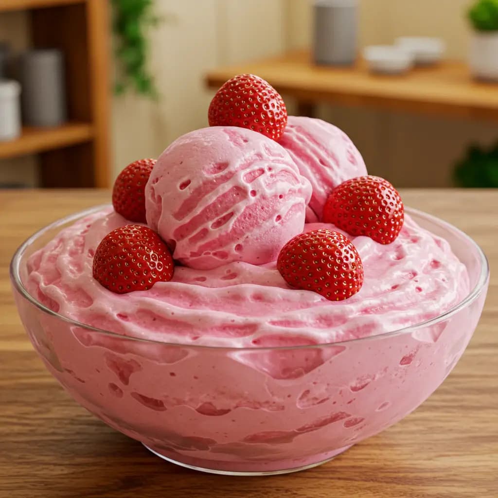 Receita de Gelado de morango