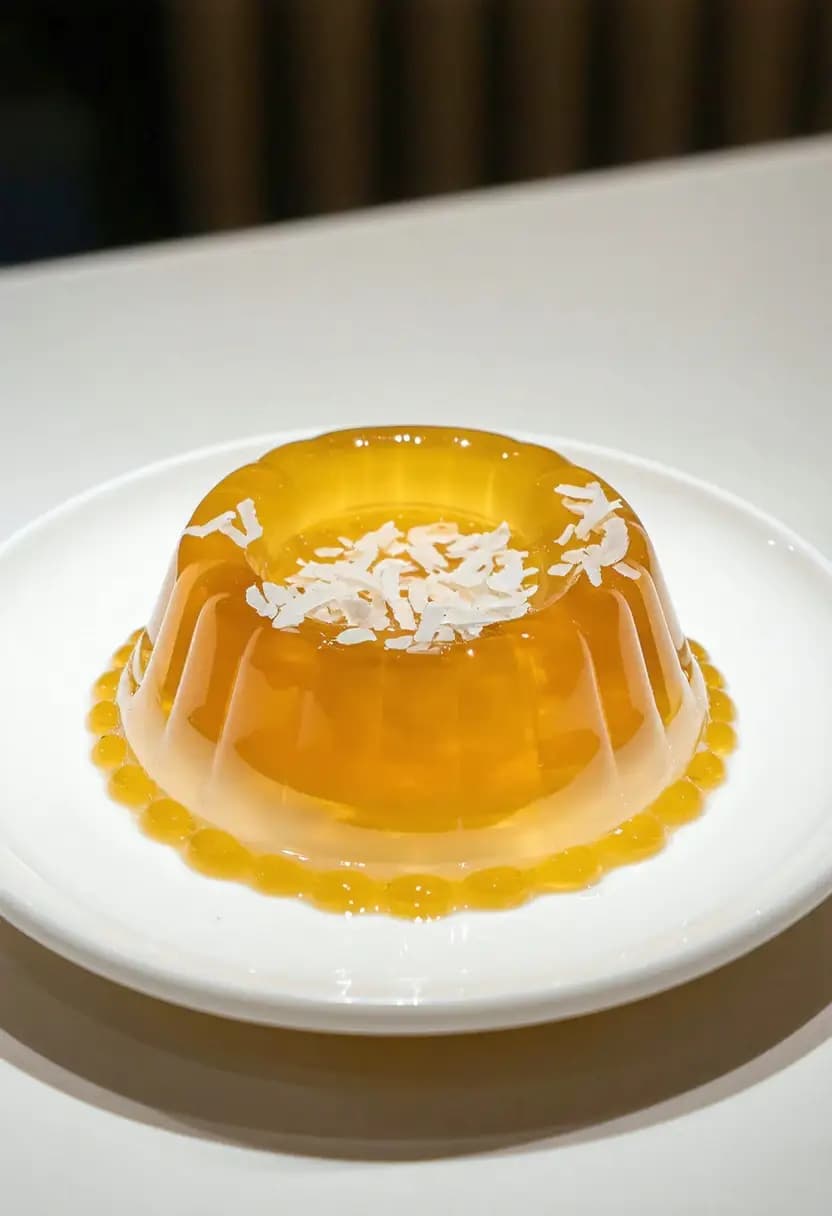Receita de Gelatina de Leite de Coco
