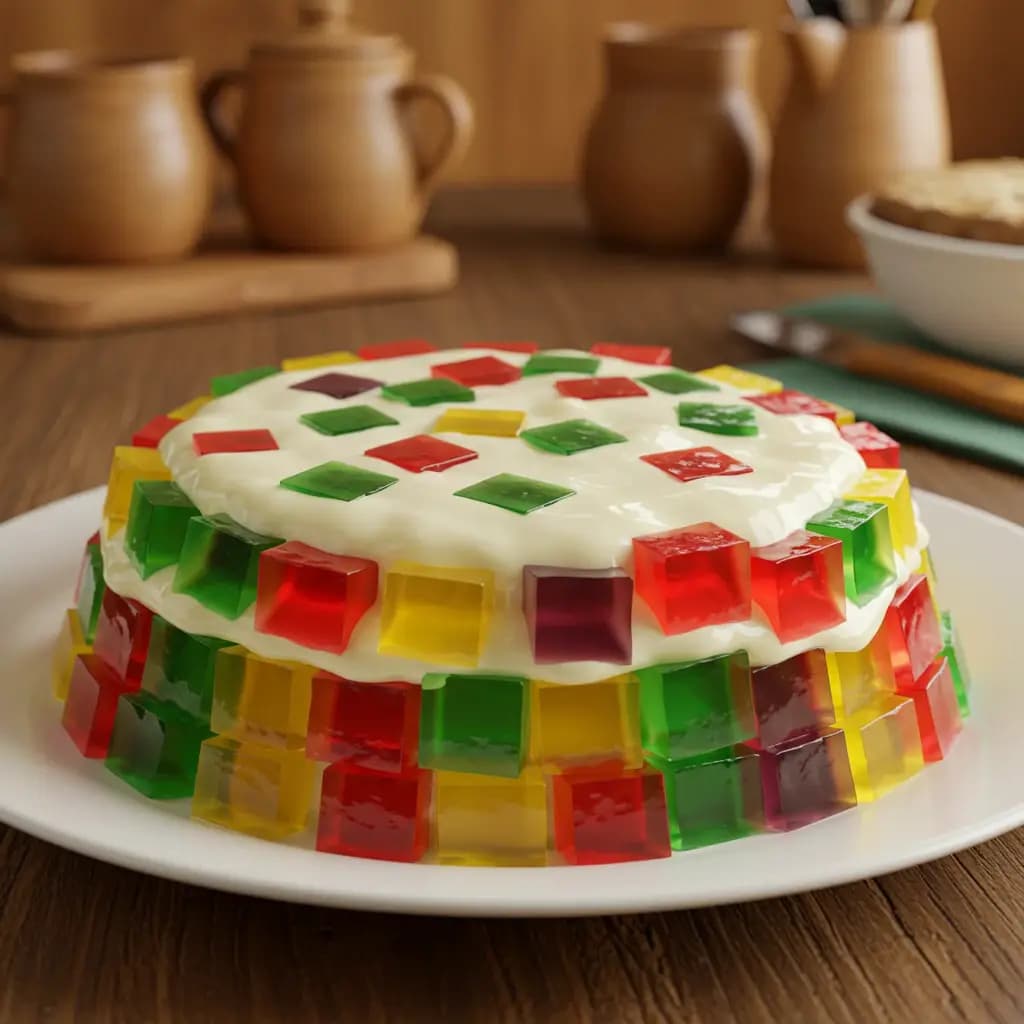 Receita de Gelatina Mosaico
