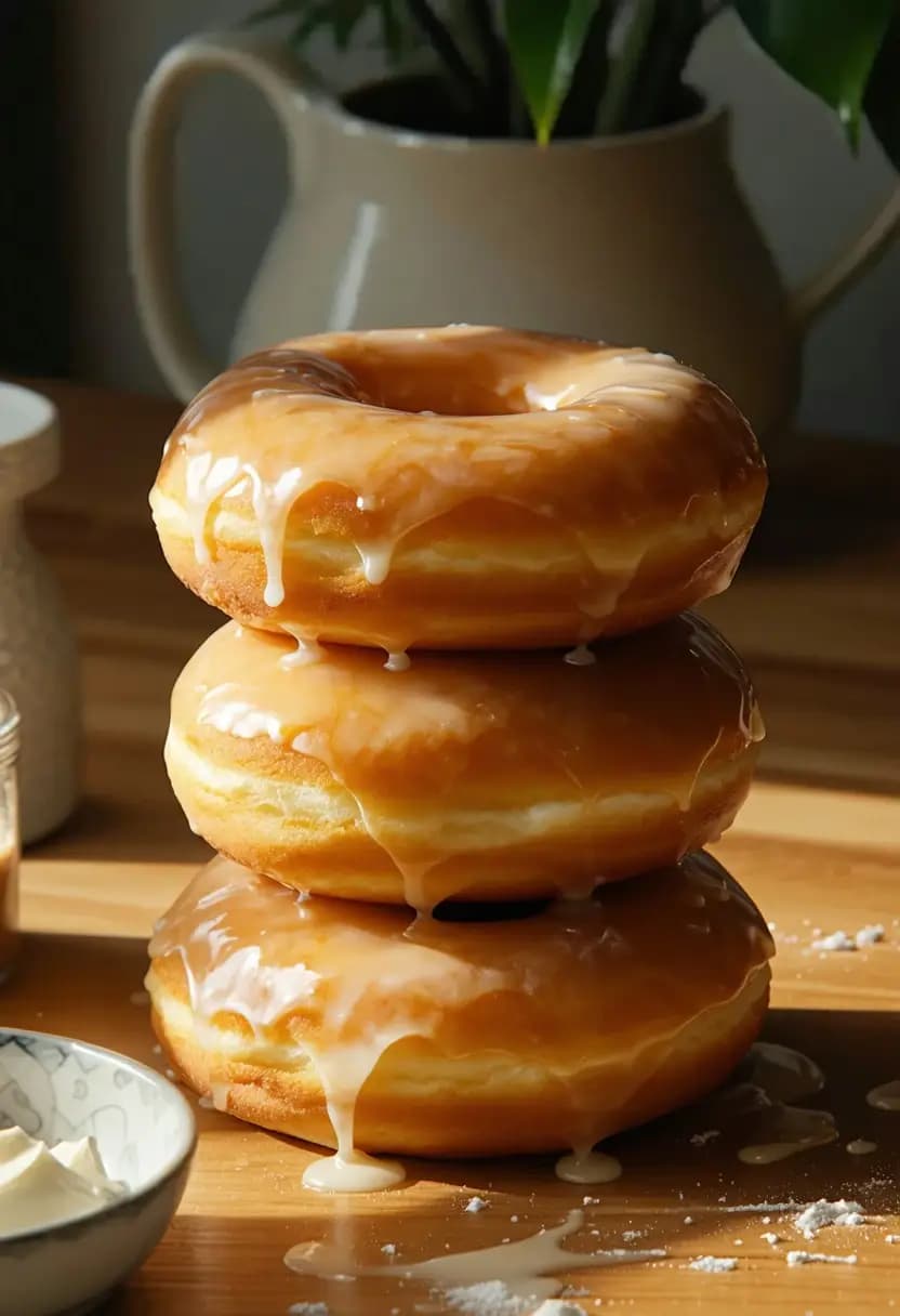Receita de Donuts de Baunilha Glaceados