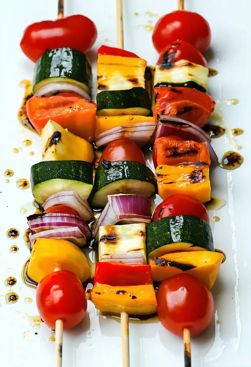 Receita de Espetinhos de Legumes Grelhados